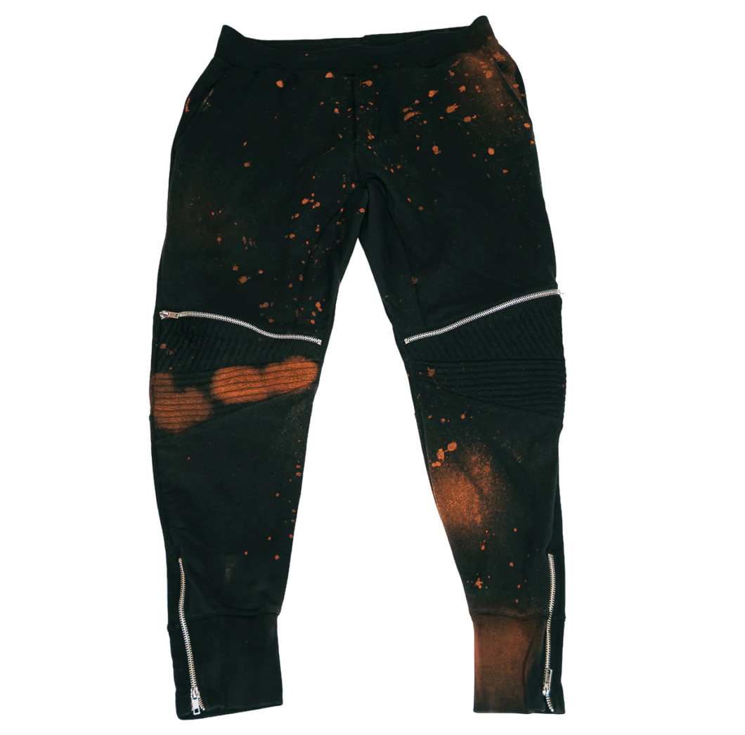 Black Zipper Joggers