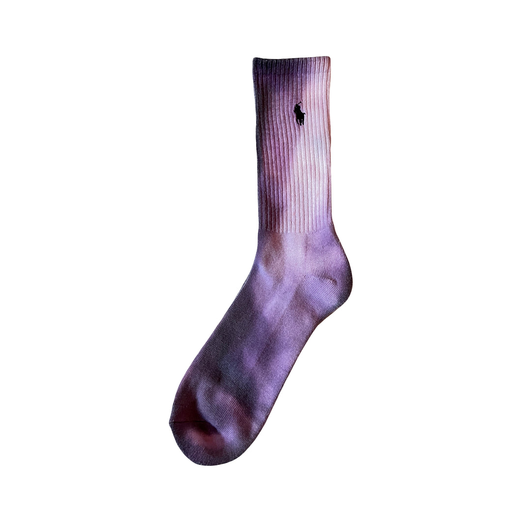 Dye Polo Socks (Plum)